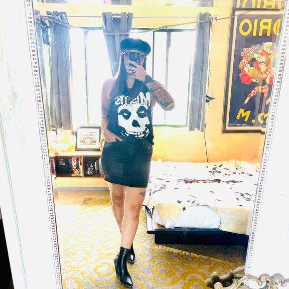 Rock & Republic Gray Denim Skirt size 10 - Picture 2 of 10